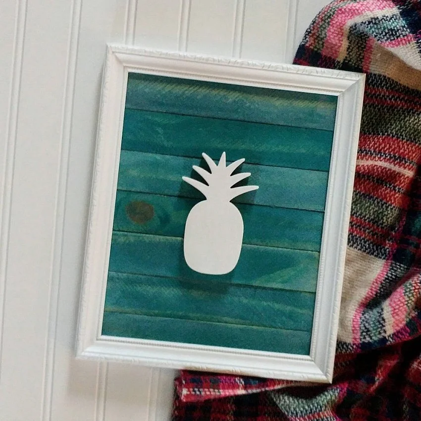 Kişiye Özel - Ahşap Ananas Tablo