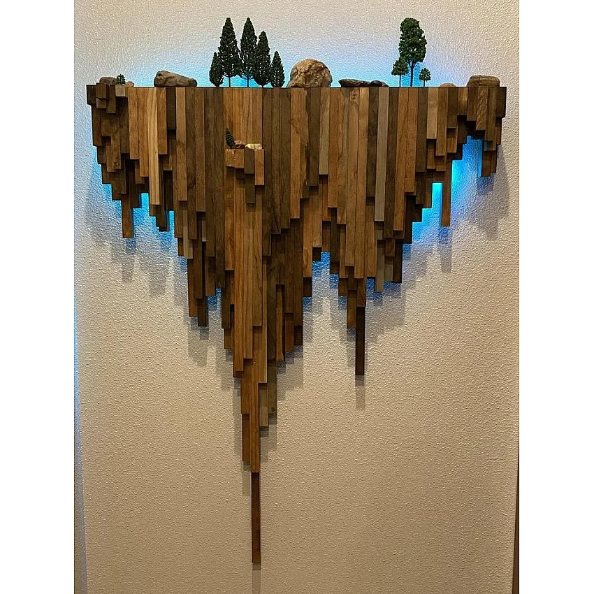 Kişiye Özel - Ahşap Tasarım Cliff Tablo