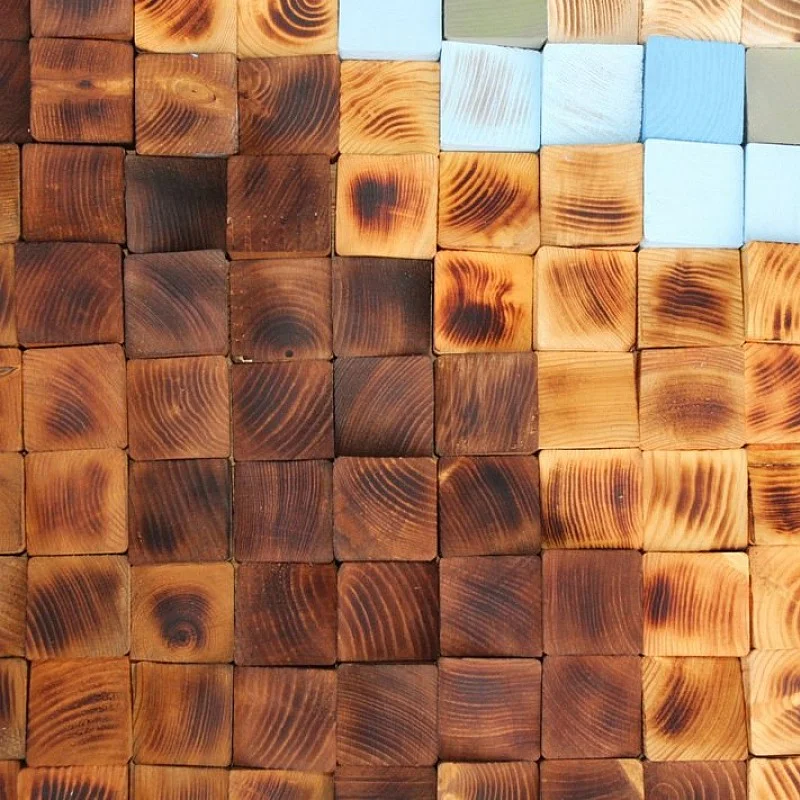 Kişiye Özel - Ahşap Yakma Mavinin Rengi Tablo