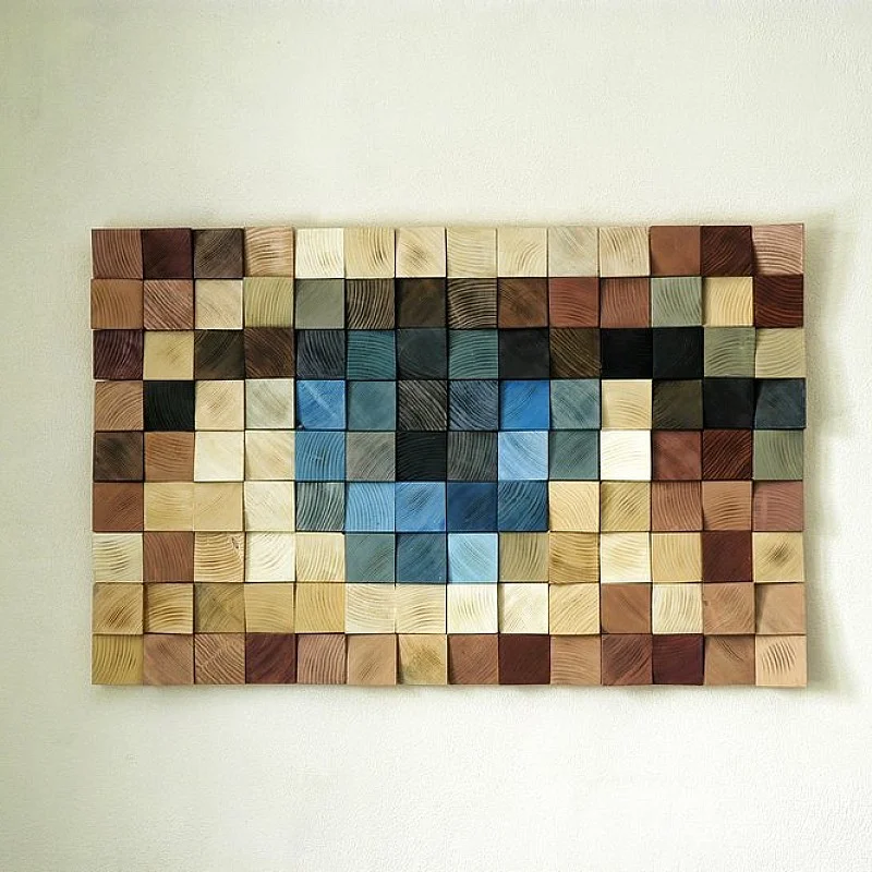 Kişiye Özel - Ahşap Kahverengi Mavi Bordonun Rengi Tablo Kişiye Özel - Ahşap Kahverengi Mavi Bordonun Rengi Tablo