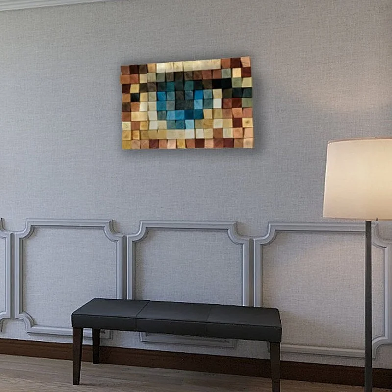 Kişiye Özel - Ahşap Kahverengi Mavi Bordonun Rengi Tablo Kişiye Özel - Ahşap Kahverengi Mavi Bordonun Rengi Tablo