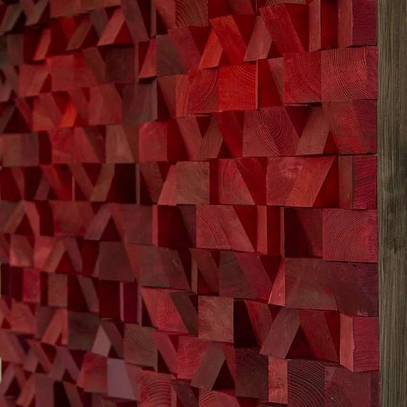 Kişiye Özel - Ahşap Kırmızının Rengi Tablo