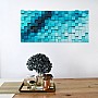 Kişiye Özel - Ahşap Turkuaz Lacivertin Rengi Tablo