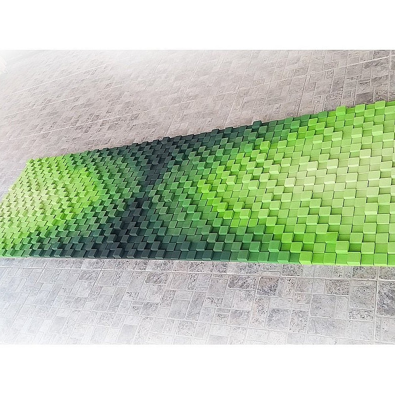 Kişiye Özel - Ahşap Yeşilin Gökkuşağı Tablo