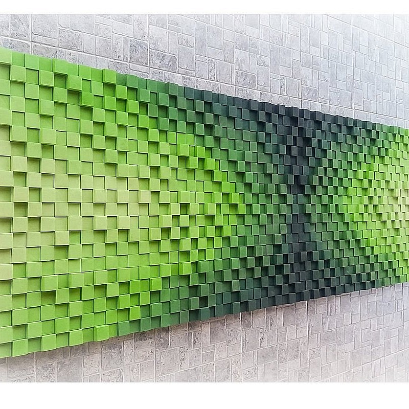 Kişiye Özel - Ahşap Yeşilin Gökkuşağı Tablo