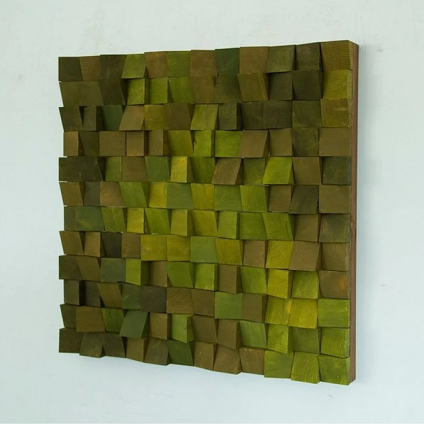 Kişiye Özel - Ahşap Yeşilin Rengi Tablo