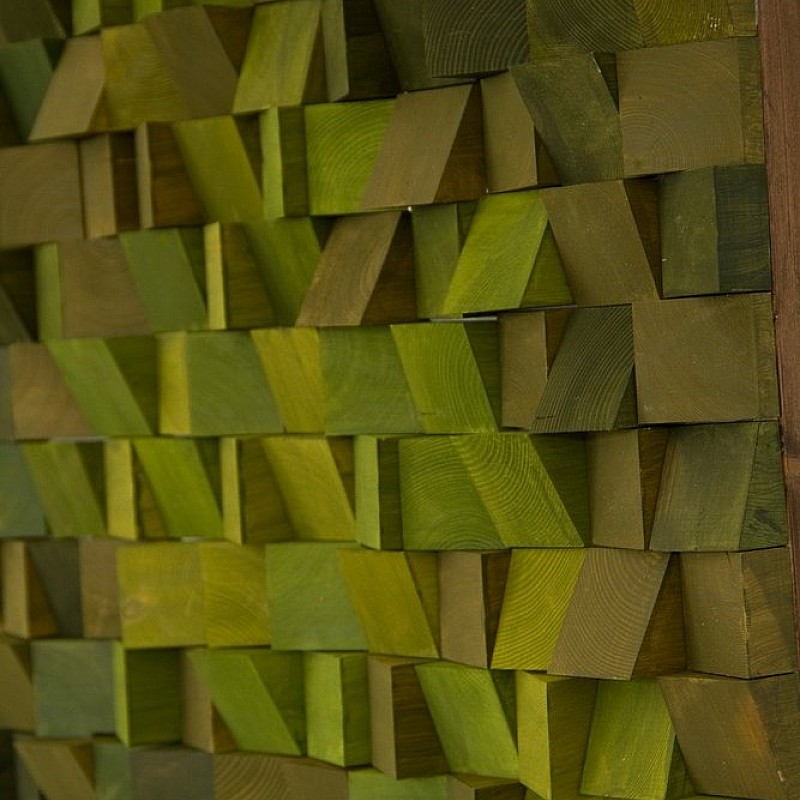 Kişiye Özel - Ahşap Yeşilin Rengi Tablo