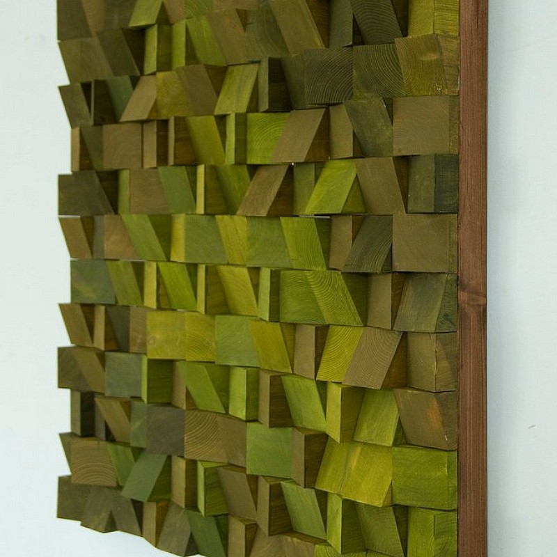 Kişiye Özel - Ahşap Yeşilin Rengi Tablo