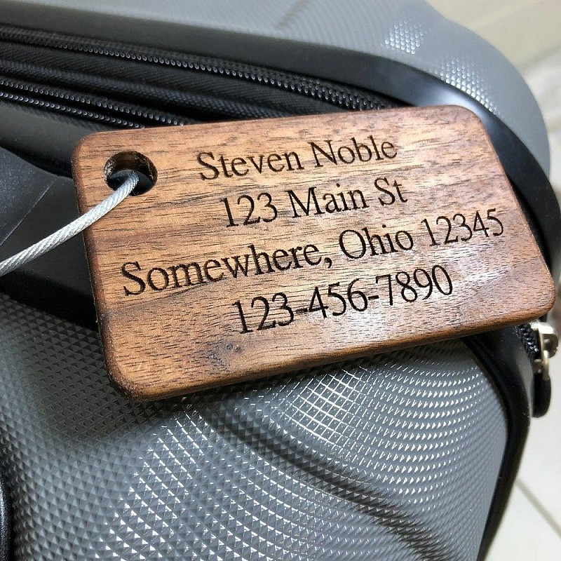 Kişiye Özel - Ahşap Valiz Etiketi