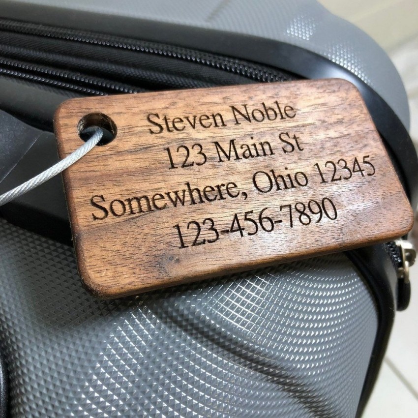 Kişiye Özel - Ahşap Valiz Etiketi