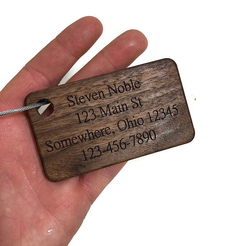 Kişiye Özel - Ahşap Valiz Etiketi