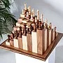 Kişiye Özel - Ahşap Tunçkol Tasarım El işçilikli Satranç Takımı