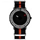 Cool Watch Saat - Siyah Kasa - Siyah Turuncu Şerit Kordon Cool Fashion Unisex