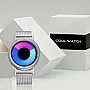 Cool Watch Saat - Silver Kasa - Silver Kordon CooL Galaxy Mix Mavi Pembe Ekran Unisex