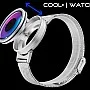 Cool Watch Saat - Silver Kasa - Silver Kordon CooL Galaxy Mix Mavi Pembe Ekran Unisex