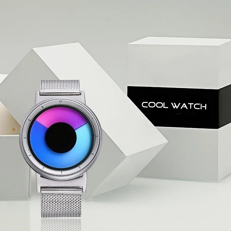 Cool Watch Saat - Silver Kasa - Silver Kordon CooL Galaxy Mix Mavi Pembe Ekran Unisex Cool Watch Saat - Silver Kasa - Silver Kordon CooL Galaxy Mix Mavi Pembe Ekran Unisex