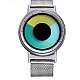 Cool Watch Saat - Silver Kasa - Silver Kordon CooL Galaxy Mix Sarı Yeşil Ekran Unisex