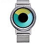 Cool Watch Saat - Silver Kasa - Silver Kordon CooL Galaxy Mix Sarı Yeşil Ekran Unisex