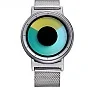 Cool Watch Saat - Silver Kasa - Silver Kordon CooL Galaxy Mix Sarı Yeşil Ekran Unisex