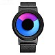 Cool Watch Saat - Siyah Kasa - Siyah Kordon CooL Galaxy Mix Mavi Pembe Ekran Unisex