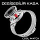 Cool Watch Saat - Siyah Kasa - Siyah Kordon CooL Galaxy Mix Sarı Yeşil Ekran Unisex