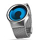 Cool Watch Saat - Silver Shiny Kasa - Silver Kordon CooL Galaxy S Mavi Ekran Unisex