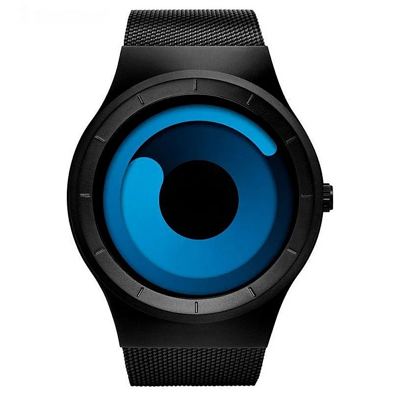 Cool Watch Saat - Siyah Mat Kasa - Siyah Kordon CooL Galaxy S Mavi Ekran Unisex