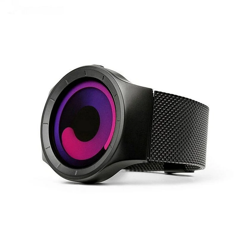 Cool Watch Saat - Siyah Mat Kasa - Siyah Kordon CooL Galaxy S Mor Ekran Unisex