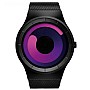 Cool Watch Saat - Siyah Mat Kasa - Siyah Kordon CooL Galaxy S Mor Ekran Unisex