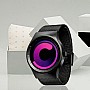 Cool Watch Saat - Siyah Mat Kasa - Siyah Kordon CooL Galaxy S Mor Ekran Unisex