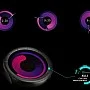 Cool Watch Saat - Siyah Mat Kasa - Siyah Kordon CooL Galaxy S Mor Ekran Unisex