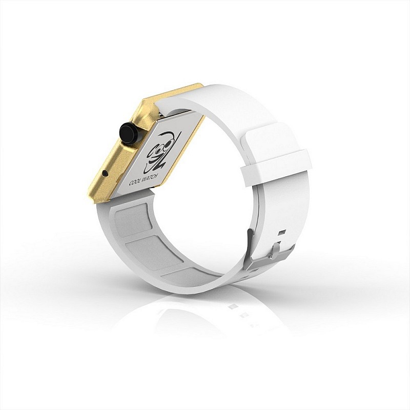 Cool Watch Saat - Gold Edition - Beyaz Kayış Unisex