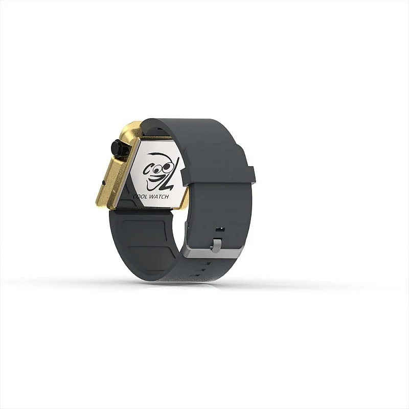 Cool Watch Saat - Gold Edition - Gri Kayış Unisex