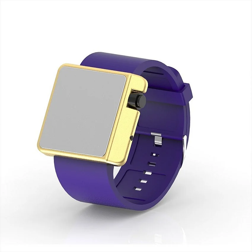 Cool Watch Saat - Gold Edition - Mor Kayış Unisex Cool Watch Saat - Gold Edition - Mor Kayış Unisex