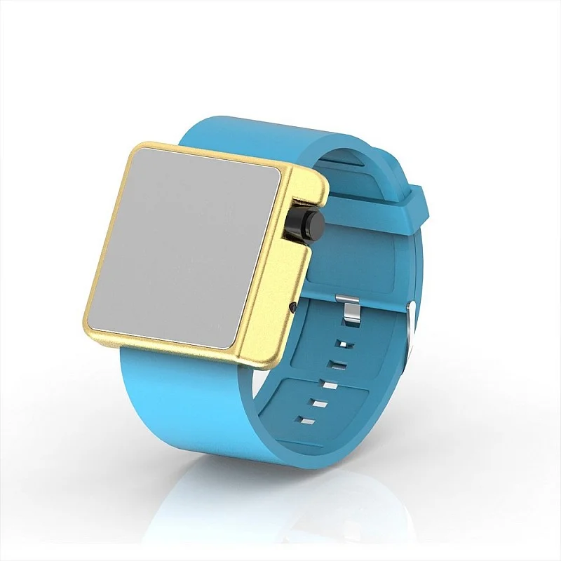 Cool Watch Saat - Gold Edition - Turkuaz Kayış Unisex