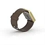 Cool Watch Saat - Gold Shiny Led Edition - Kahverengi Kayış Unisex