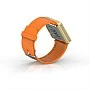 Cool Watch Saat - Gold Shiny Led Edition - Turuncu Kayış Unisex