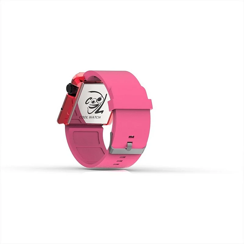 Cool Watch Saat - Kırmızı Edition - Pembe Kayış Unisex