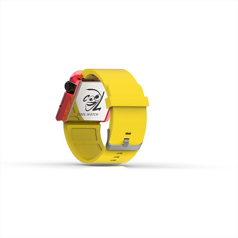 Cool Watch Saat - Kırmızı Edition - Sarı Kayış Unisex