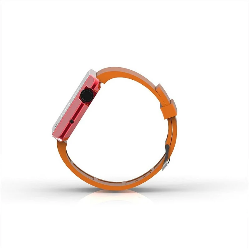 Cool Watch Saat - Kırmızı Edition - Turuncu Kayış Unisex