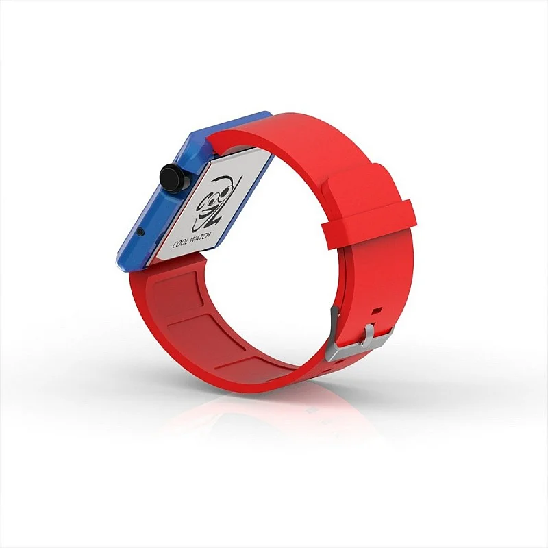 Cool Watch Saat - Mavi Edition - Kırmızı Kayış Unisex