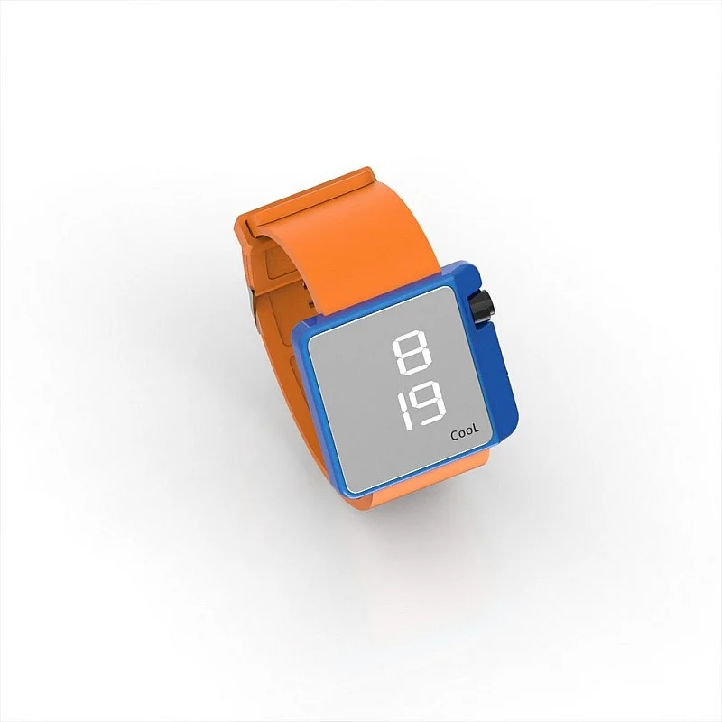 Cool Watch Saat - Mavi Edition - Turuncu Kayış Unisex