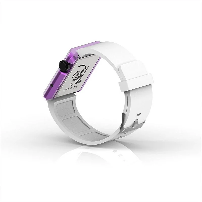 Cool Watch Saat - Mor Edition - Beyaz Kayış Unisex Cool Watch Saat - Mor Edition - Beyaz Kayış Unisex