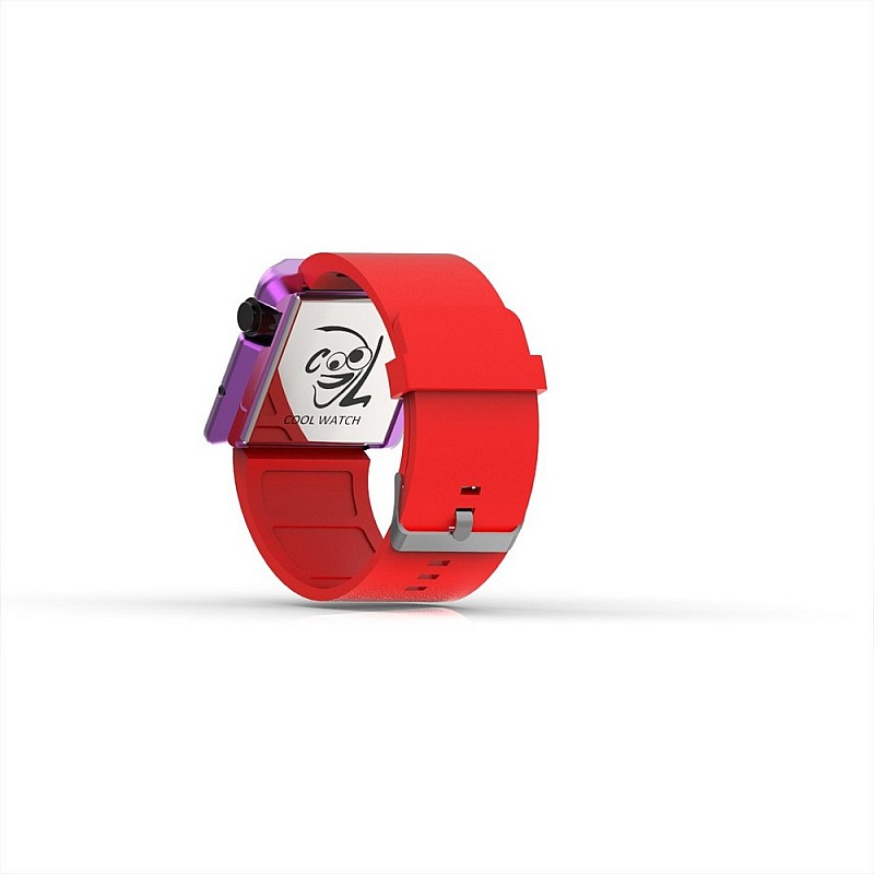 Cool Watch Saat - Mor Edition - Kırmızı Kayış Unisex