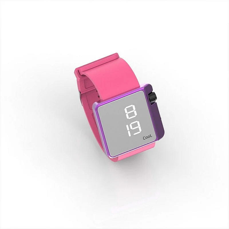 Cool Watch Saat - Mor Edition - Pembe Kayış Unisex