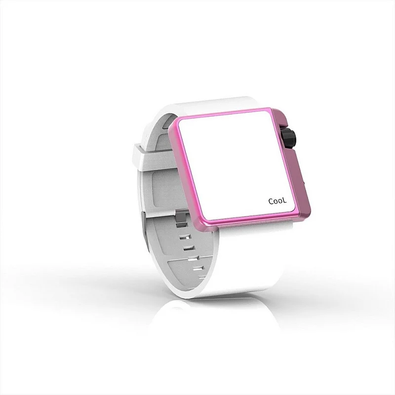 Cool Watch Saat - Pembe Edition - Beyaz Kayış Unisex