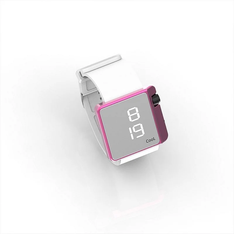 Cool Watch Saat - Pembe Edition - Beyaz Kayış Unisex