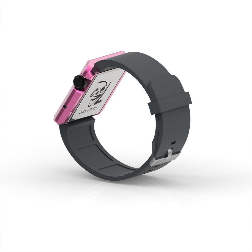 Cool Watch Saat - Pembe Edition - Gri Kayış Unisex