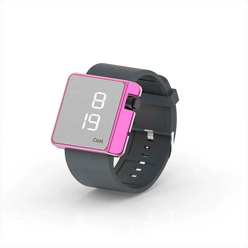 Cool Watch Saat - Pembe Edition - Gri Kayış Unisex