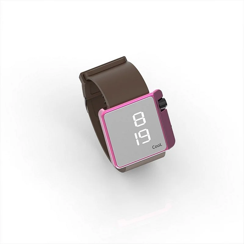 Cool Watch Saat - Pembe Edition - Kahverengi Kayış Unisex